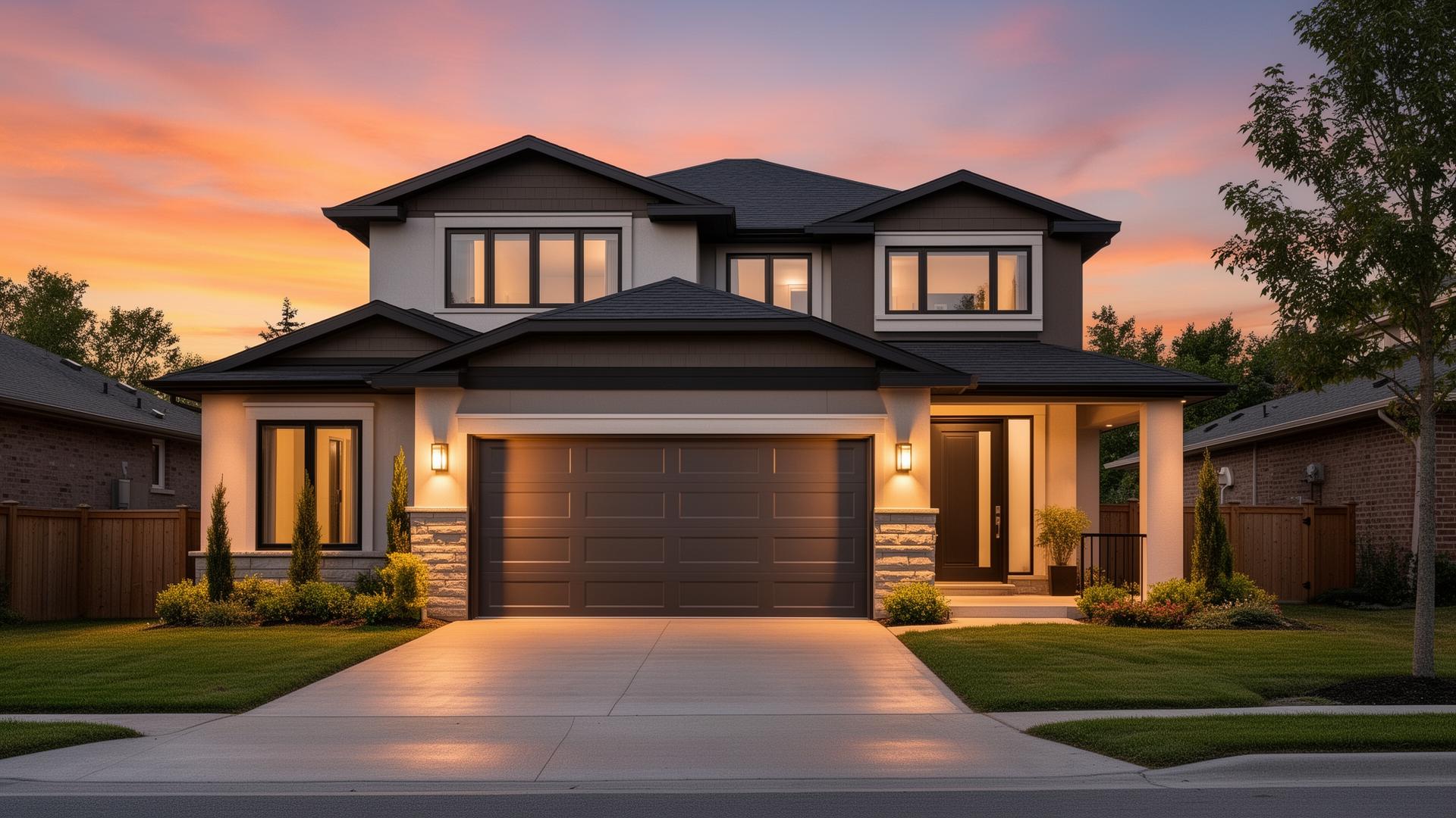 Beautiful modern home with premium garage door in Margate, FL